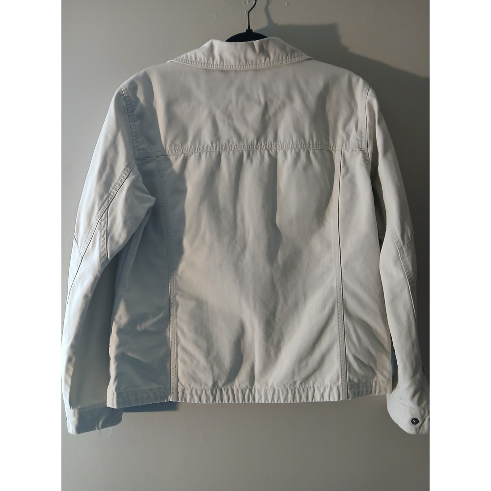 Columbia Sportswear Women L Tan Full Zip Cotton Canvas Utility Outdoor Jacket - Picture 5 of 6